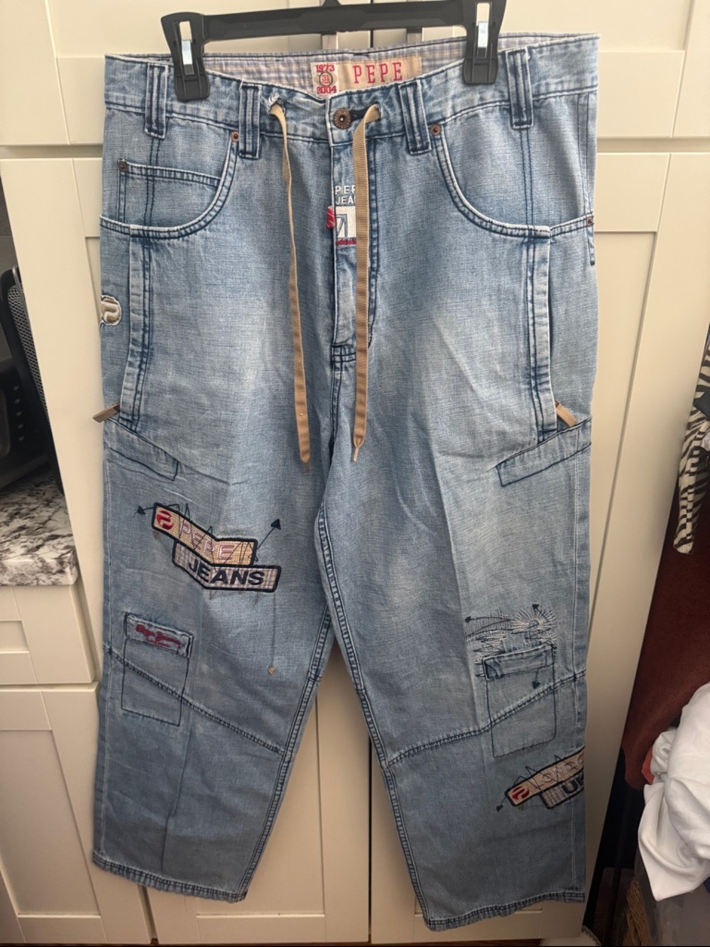 Y2K Pepe Jeans Light Blue Denim Jeans with '73' Patch